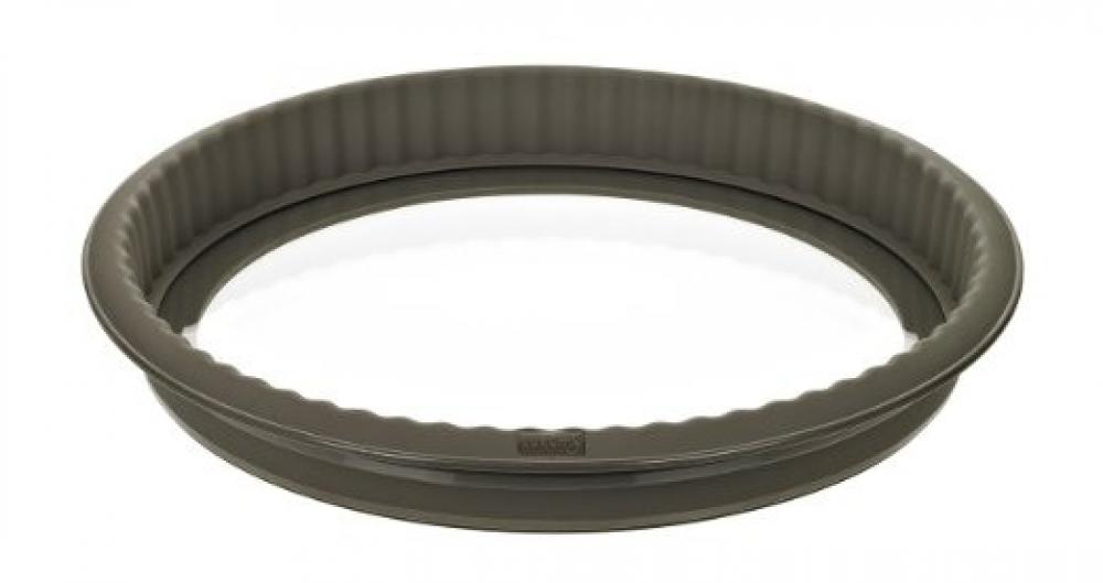 BAKING FORM FOR TARTS D26CM, W GLASS BOTTOM, SILICONE, Lurch