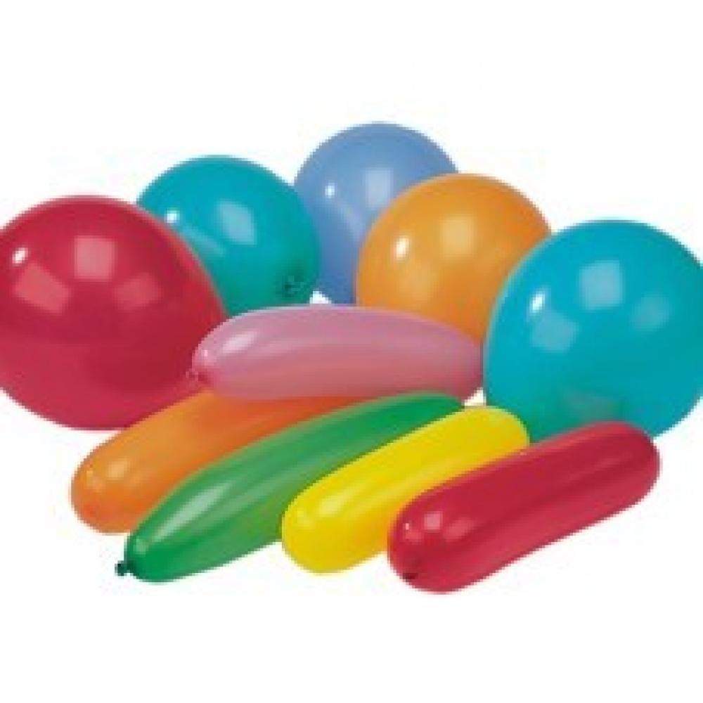 BALLOONS 20PCS CYLINDERS., VARIOUS COLORS 0.053KG/PACK, Pap Star