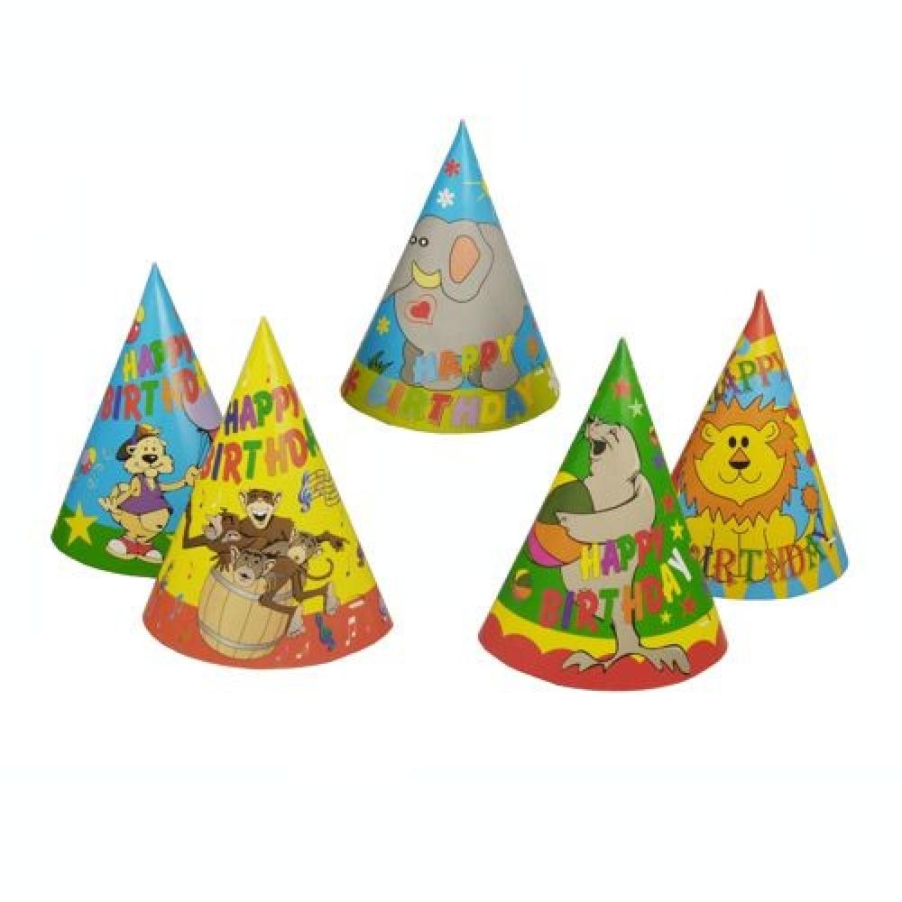 HAPPY BIRTHDAY HATS 5PCS 0.087KG/PACK, Pap Star