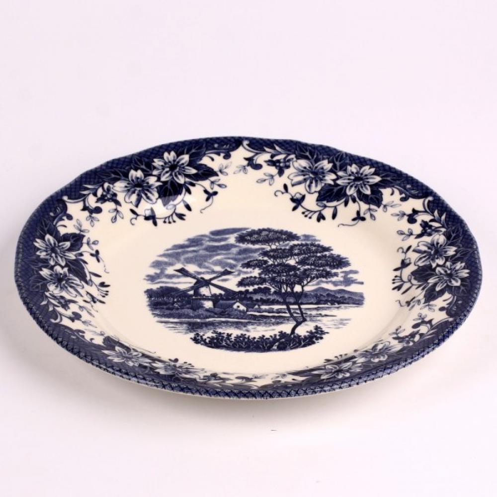 WINDMILL BLUE DESSERT PLATE 20.7 CM, Claytan