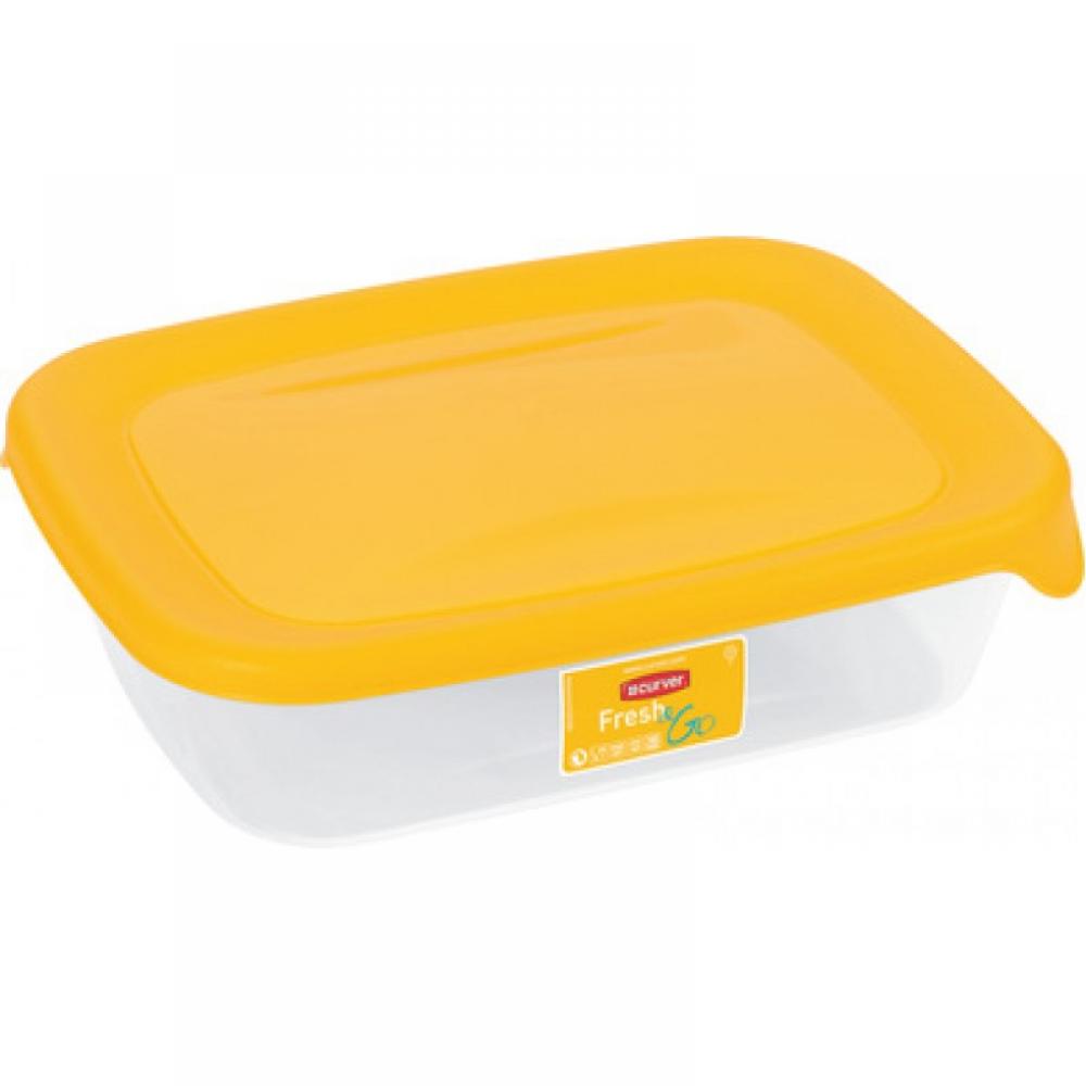 FOOD DISH 500ML, W YELLOW LID, Curver