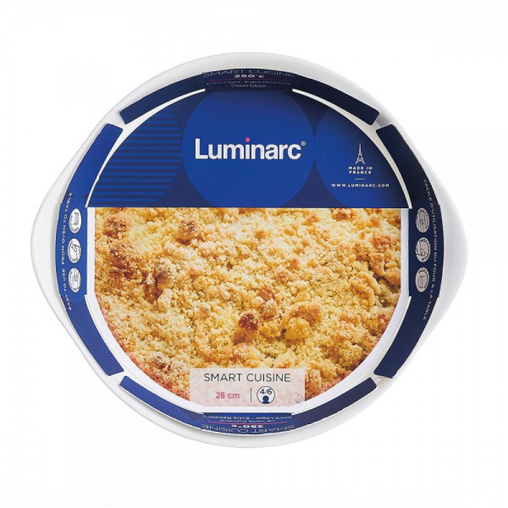 SMART CUISINE CARINE BAKING DISH 28CM, ROUND, 250°C, OPAL GLASS, Luminarc