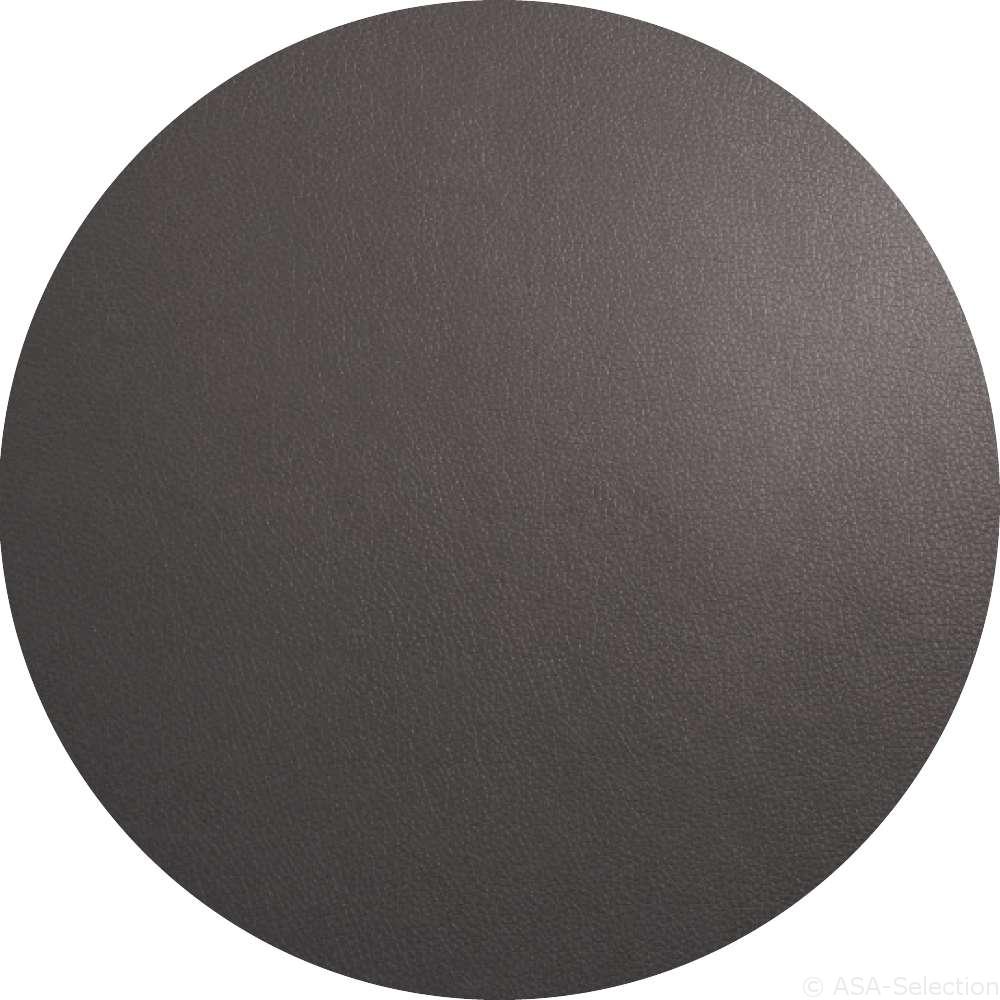 LEATHER OPTIC PLACEMAT 38CM ROUND BASALT, ASA Selection