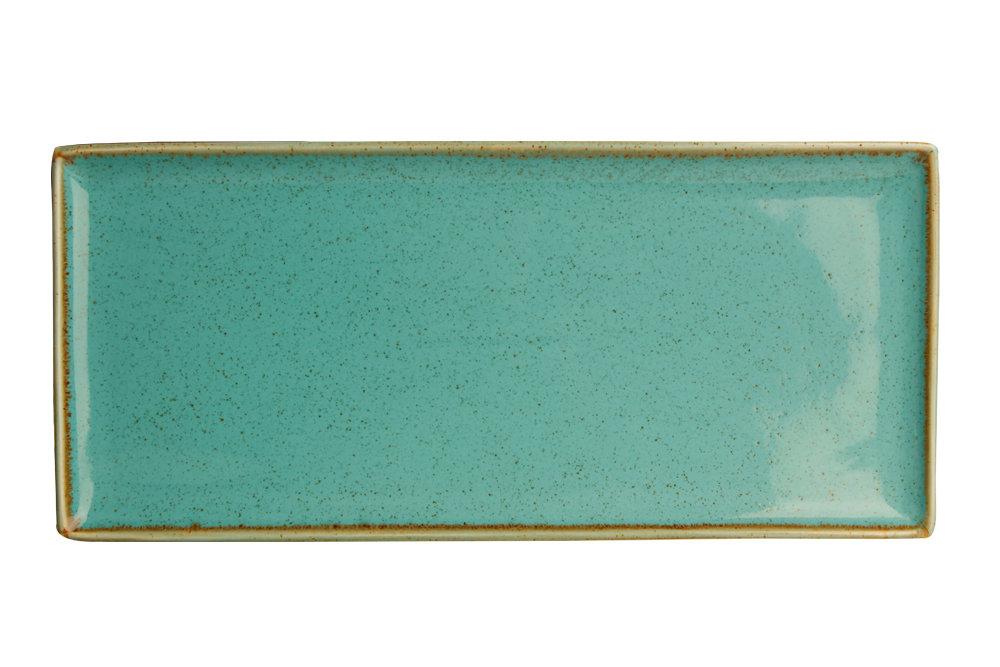 SEASONS TURQUOISE SQUARE PLATE 36CM, Porland