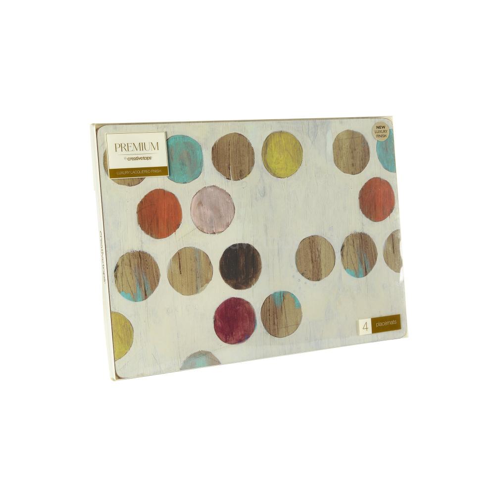 RETRO SPOT PLACEMATS 40X29X0.5CM 4PCS, Creative Tops