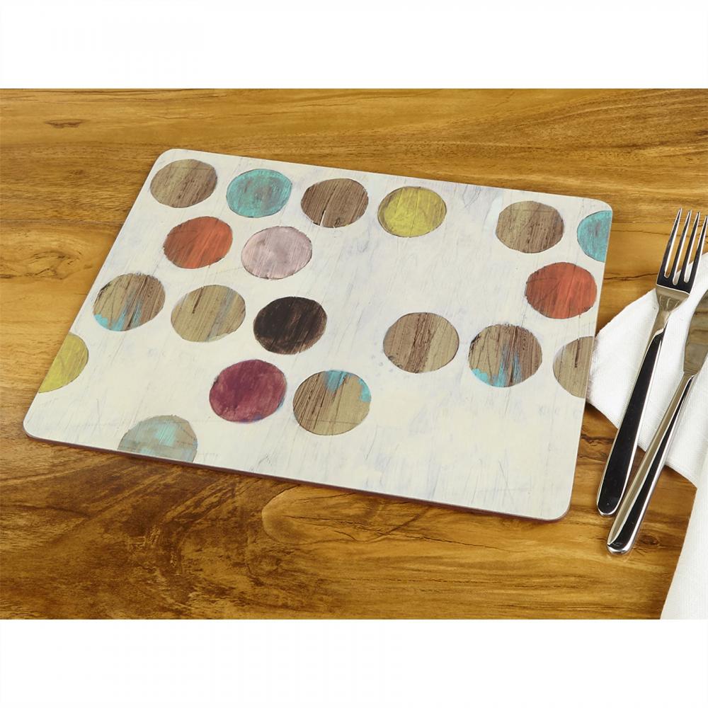 RETRO SPOT PLACEMATS 40X29X0.5CM 4PCS, Creative Tops