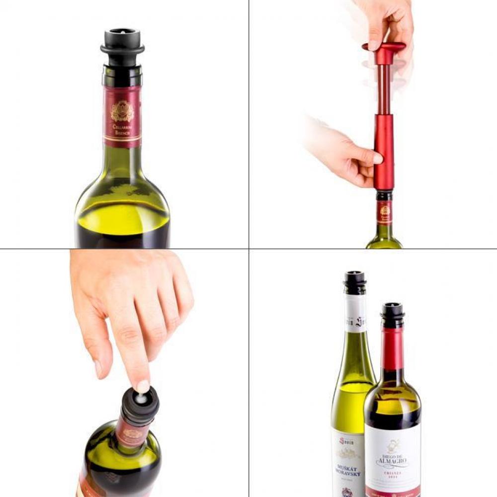 UNO VINO VACUUM PUMP W 2 STOPPERS, Tescoma