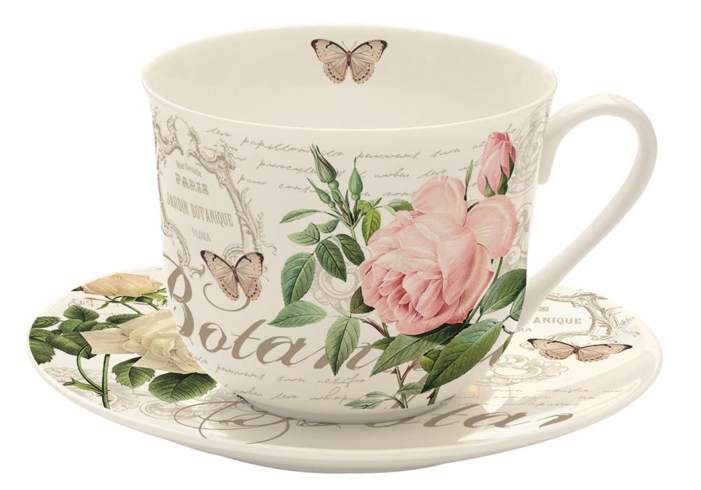 JARDIN BOTANIQUE BROKASTU TASE 400ML AR APAKŠTASI, PORCELĀNA, Easy Life