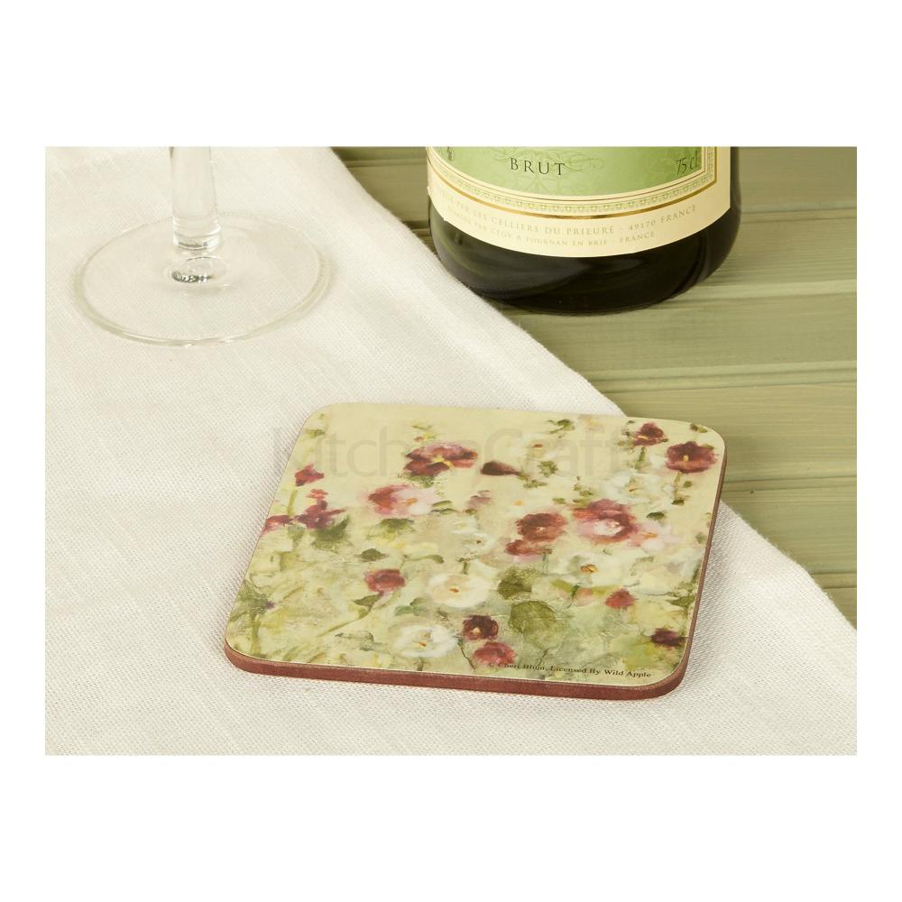 WILD FIELD POPPIES PLACEMATS 10.5X10.5CM 6PCS, Creative Tops