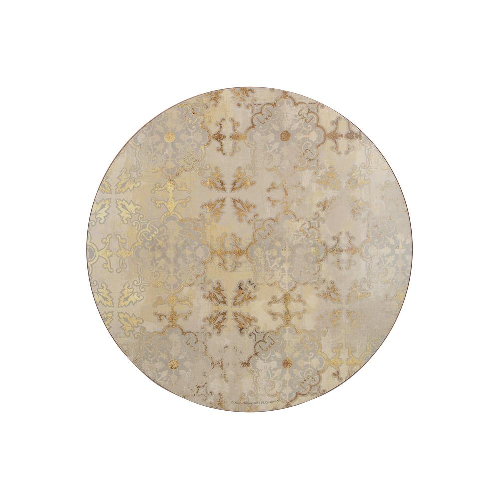 GOLD IMPRESSIONS PLACEMATS 29CM 4PCS, RND, Creative Tops