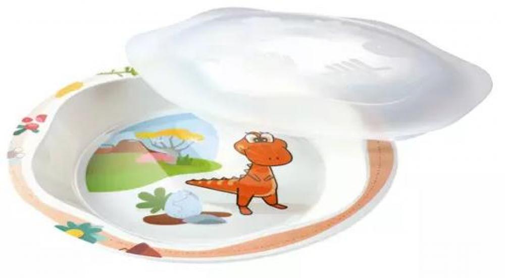 DINO ТАРЕЛКА С КРЫШКОЙ 22СМ, ПЛАСТИКОВАЯ, Tescoma