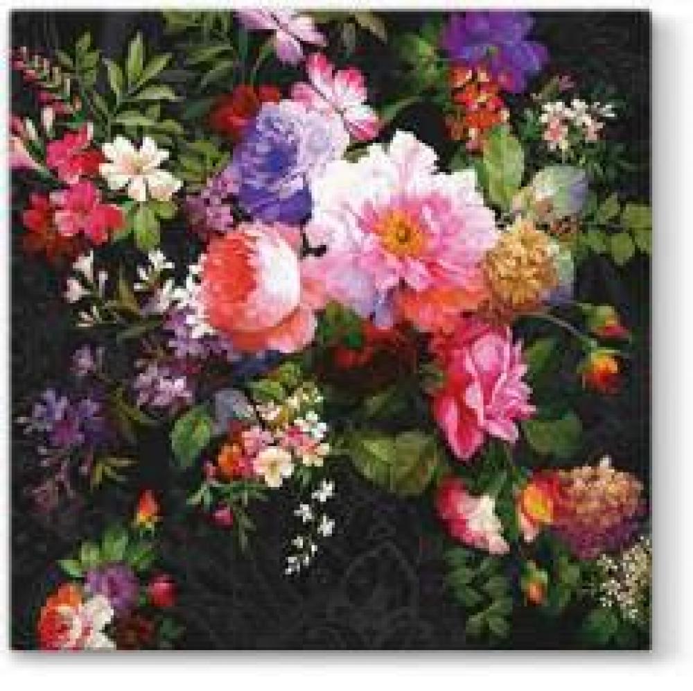 SALVETES 33X33CM ROSES ON VELVET, Paw Decor Collection
