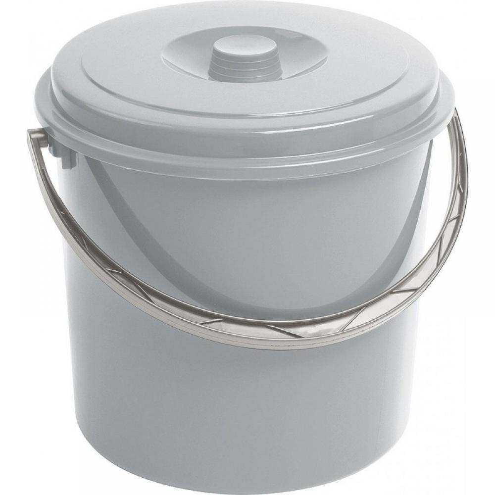 BUCKET W LID 16L, GRAY, PLASTIC, Curver