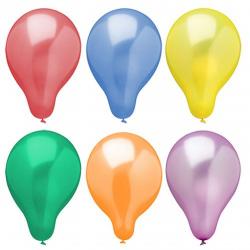BALLOON 6PCS METAL.COLOR 0.036KG/PACK, Pap Star