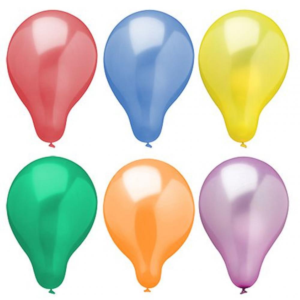 BALLOON 6PCS METAL.COLOR 0.036KG/PACK, Pap Star