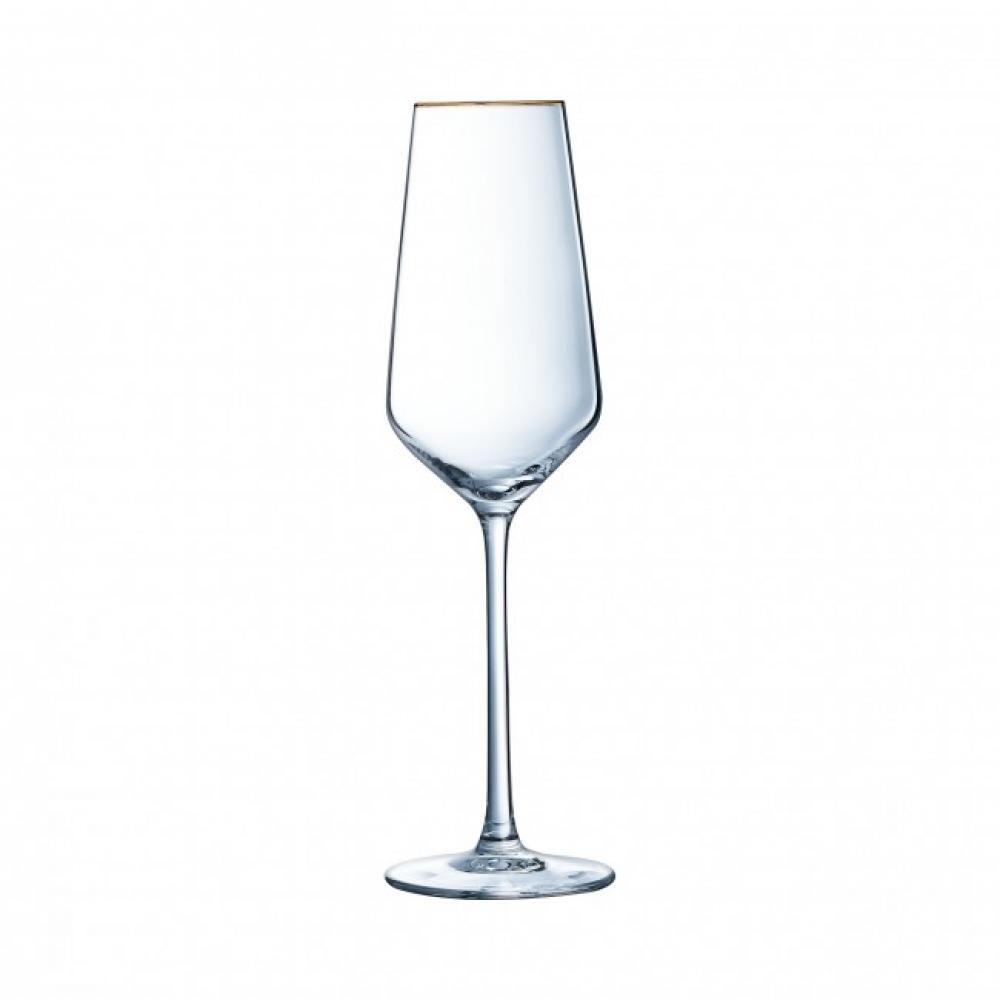 ULTIME GOLD ŠAMPANIEŠA GLĀZES 21CL K4, Cristal dArques