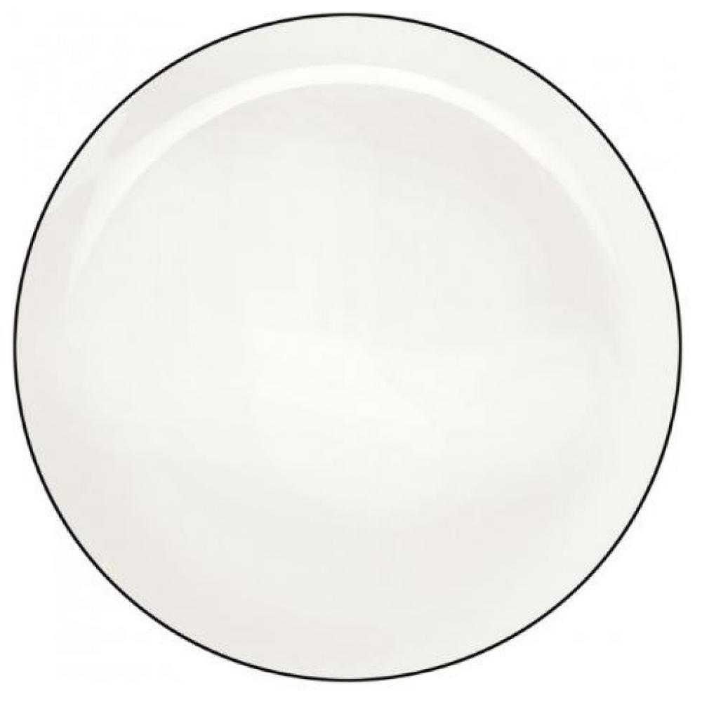 LIGNE NOIRE PLATE 26.5 CM, WHITE, FINE BONE CHINA, ASA Selection