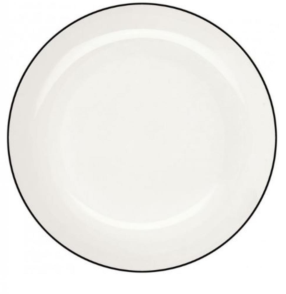 LIGNE NOIRE DESSERT PLATE 14,5CM, WHITE, FINE BONE CHINA, ASA Selection