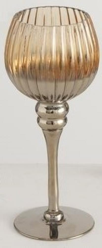 MINOU SVEČTURIS UZ KĀJAS H30CM D10CM, LAKOTS STIKLS (2005893), Boltze