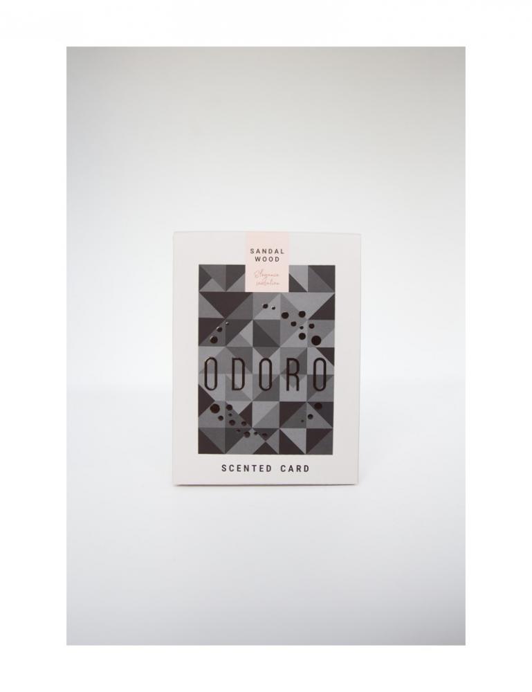 ODORO MOOD AROMATIZĒTĀ KARTĪTE SANDALWOOD 9X12X2,5CM, MELNA, PAPĪRS, 0,028KG, ODORO