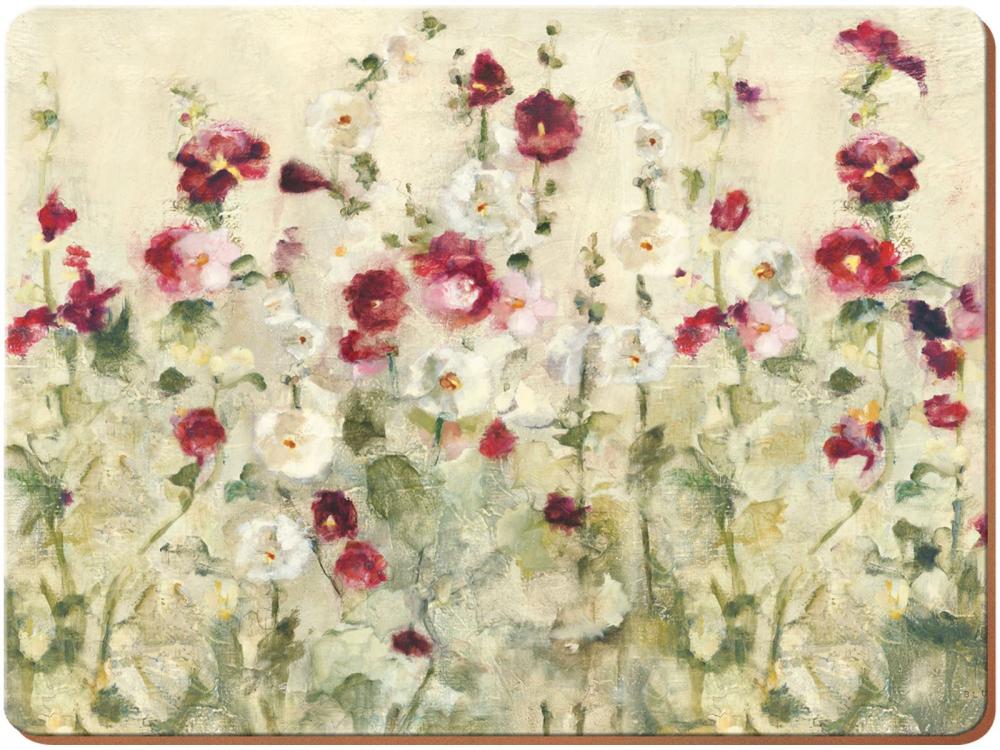 WILD FIELD POPPIES PLACEMATS SET 40X29CM 4PCS, LACQUERED CORK