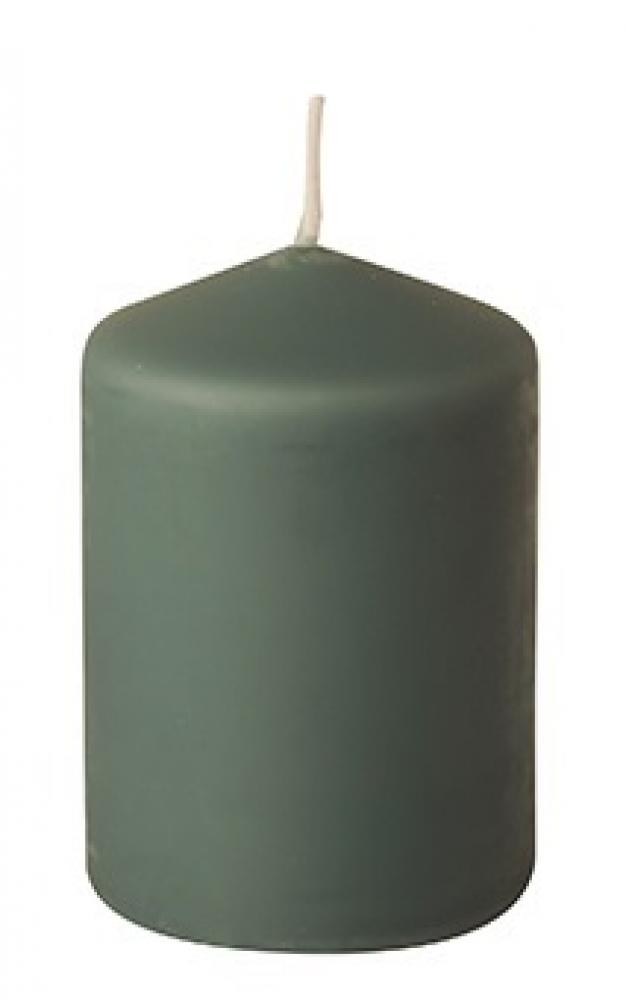 PILLAR CANDLE POLE 8X10CM BURNS 20 HOURS, GRAY-GREEN, Pap Star