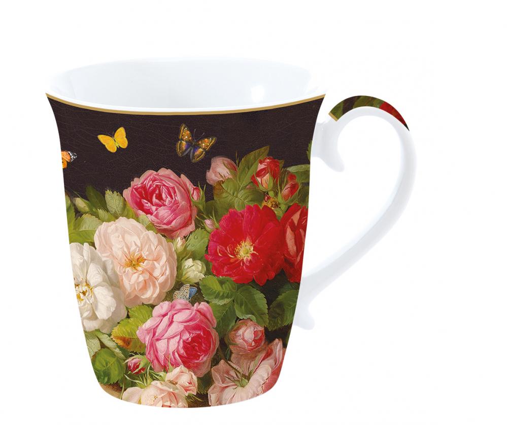 VICTORIAN GARDEN KRŪZE 275ML DĀVANU KASTĒ, ZIEDI, PORCELĀNS, Easy Life