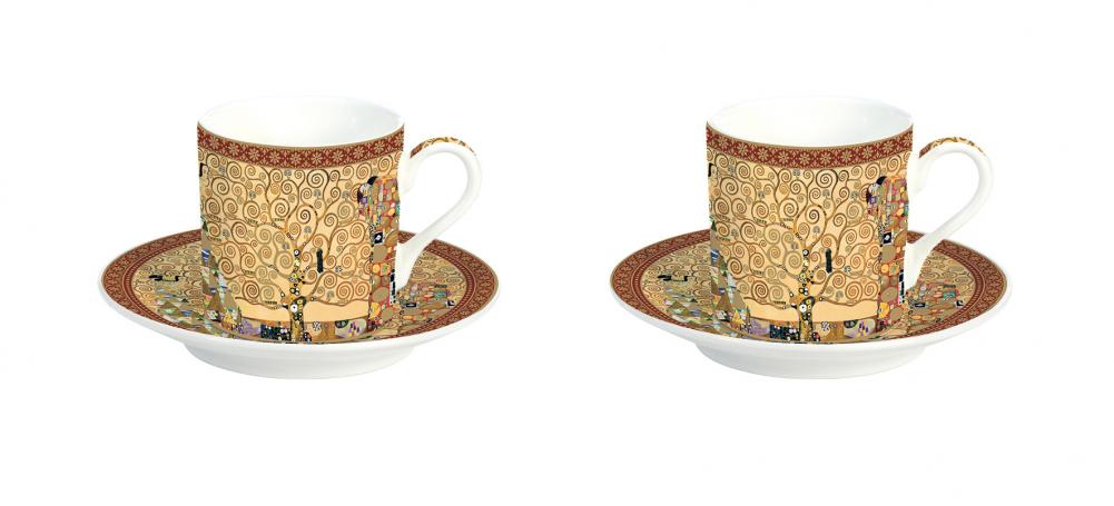 MASTERPIECE KLIMT TREE OF LIFE ESPRESSO TASS 75ML ALUSTASSIGA, 2TK, Easy Life