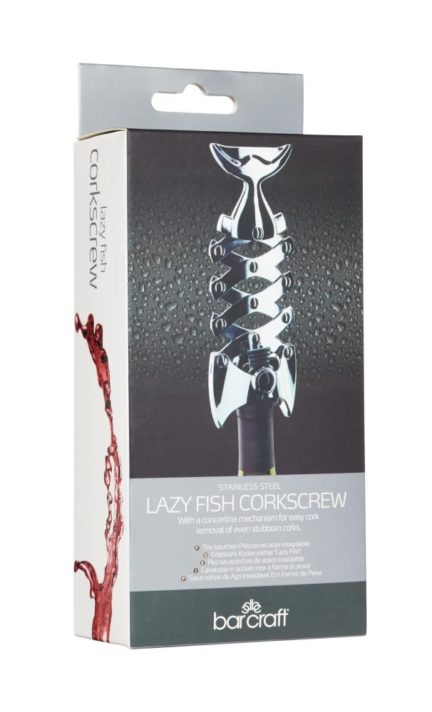 BARCRAFT LAZY FISH CORKSCREW, GOFT BOX, Bar Craft