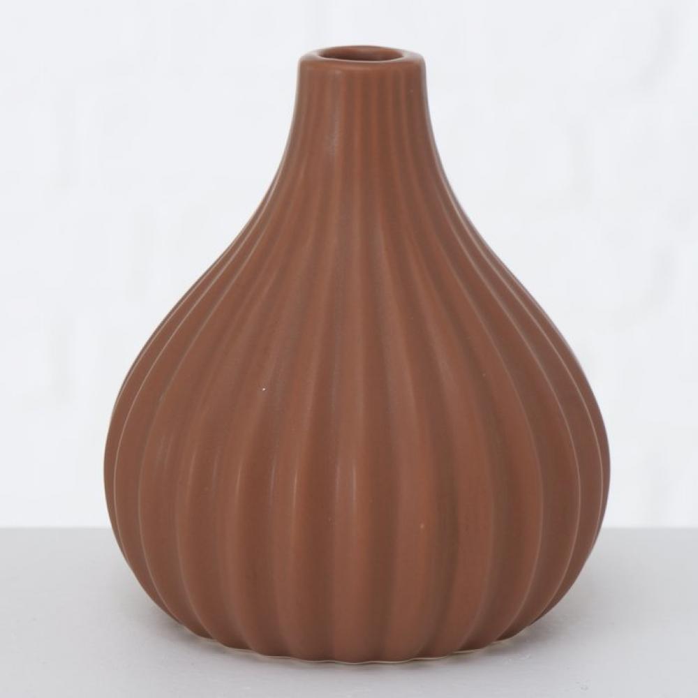 WILMA vaas 14cm, 3 erinevat, valge/t.pruun/h.pruun, keraamika, Boltze
