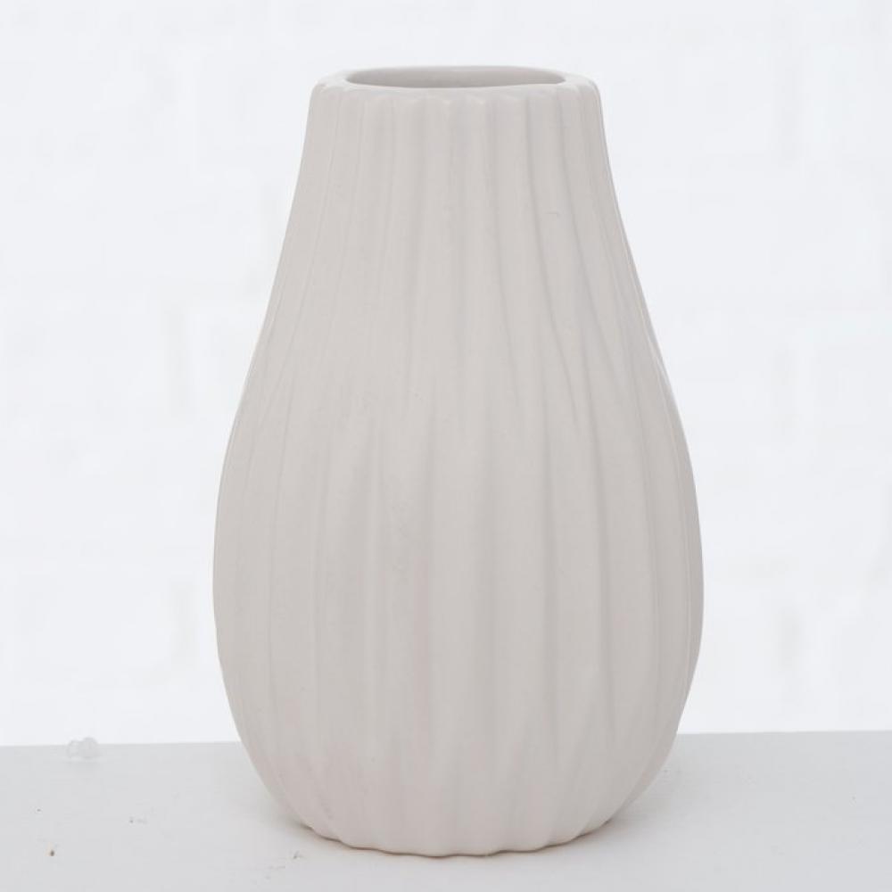 WILMA vaas 14cm, 3 erinevat, valge/t.pruun/h.pruun, keraamika, Boltze