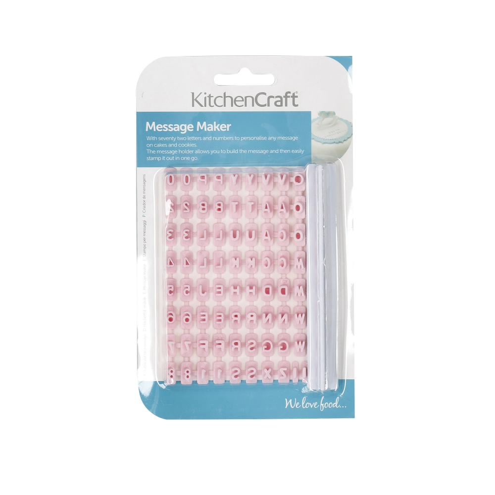 KITCHENCRAFT SWEETLY DOES IT ALPHABET MESSAGE MAKER, 72 PIECE SET, Sweetly Does It