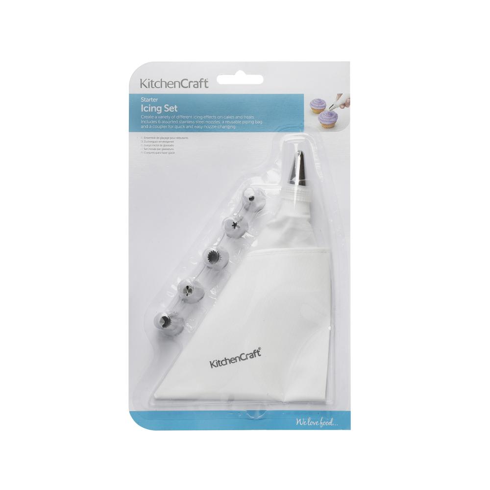 KITCHENCRAFT SWEETLY DOES IT ICING STARTER KIT, 8 PIECE SET, Sweetly Does It