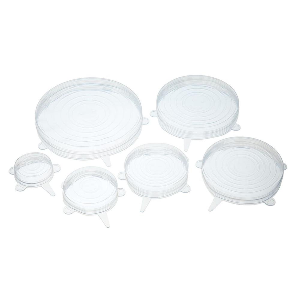 KITCHENCRAFT STRETCHABLE SILICONE LIDS / COVERS, SET OF SIX, Kitchen Craft