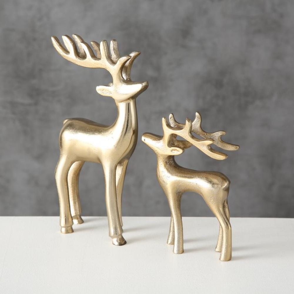 TAISTO FIGURINE DEER, GOLD COLOUR, 14CM, METAL, Boltze