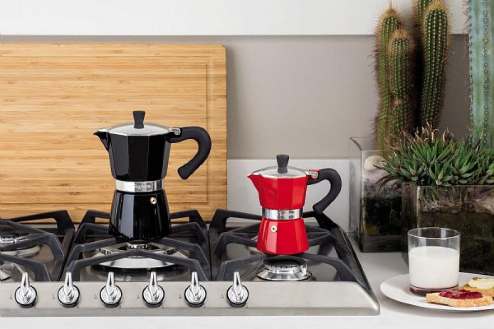 Tognana 6-Cup Stovetop Coffee Maker | Stone & Wood Style