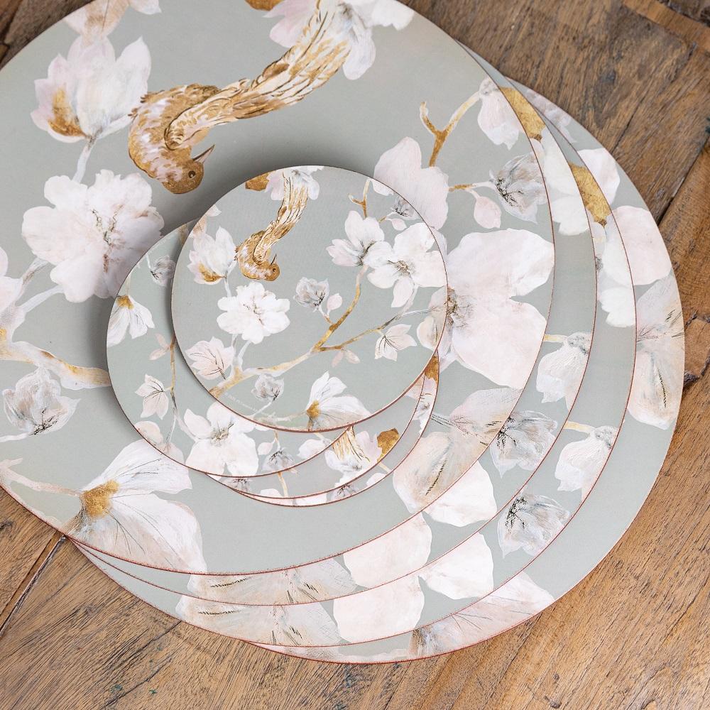 FLORAL PALACE PLACEMAT 4 PCS. D12CM, CORK, Creative Tops