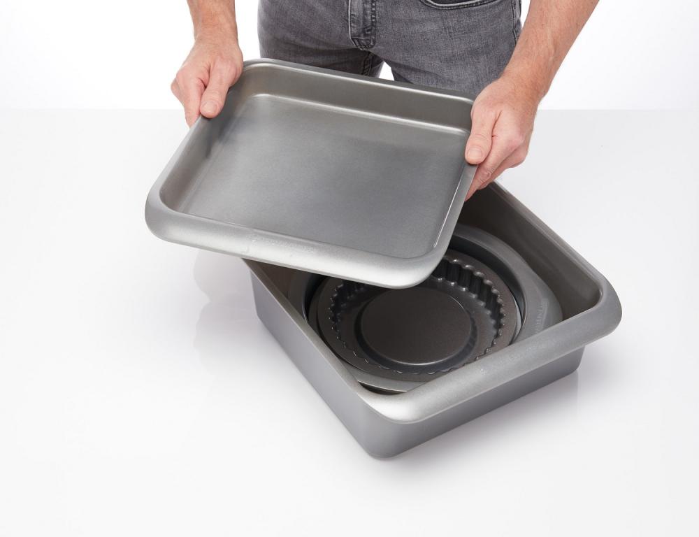 MASTERCLASS SMART SPACE STACKING NON-STICK CAKE BAKING SET, 7 PCS, Masterclass