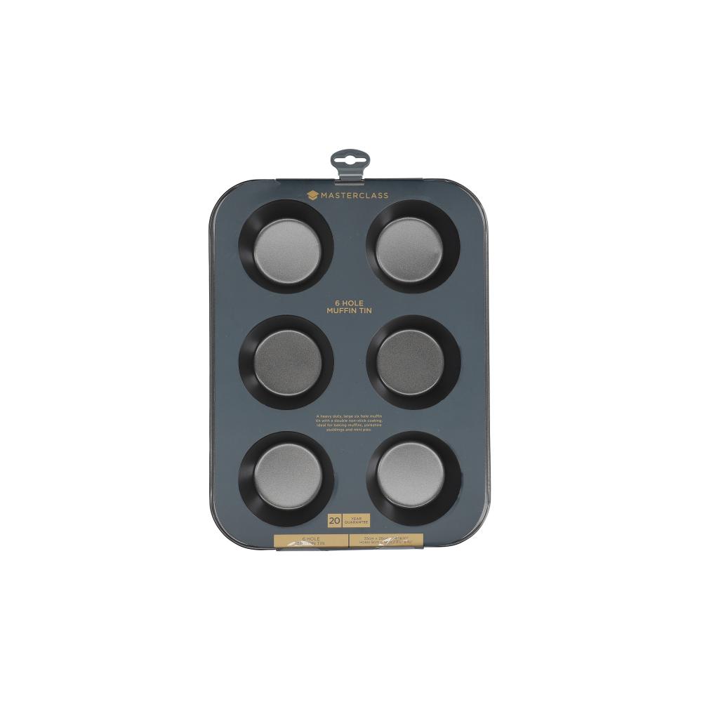 MASTERCLASS NON-STICK AMERICAN MUFFIN PAN 35X26CM, Masterclass