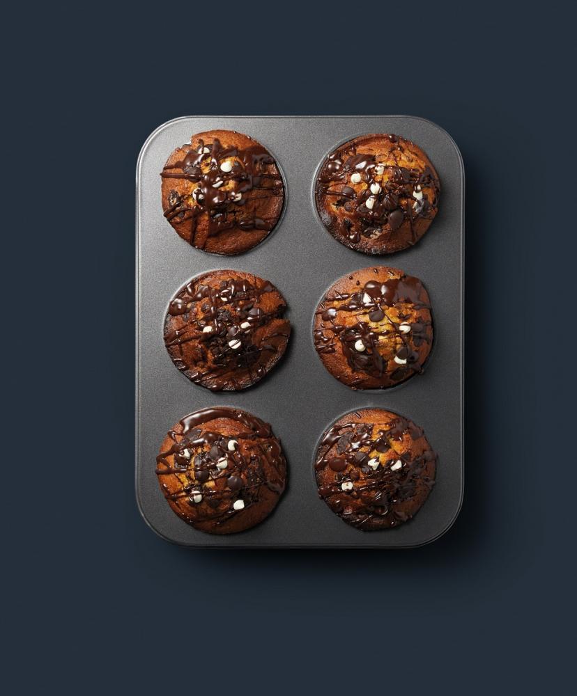 MASTERCLASS NON-STICK AMERICAN MUFFIN PAN 35X26CM, Masterclass