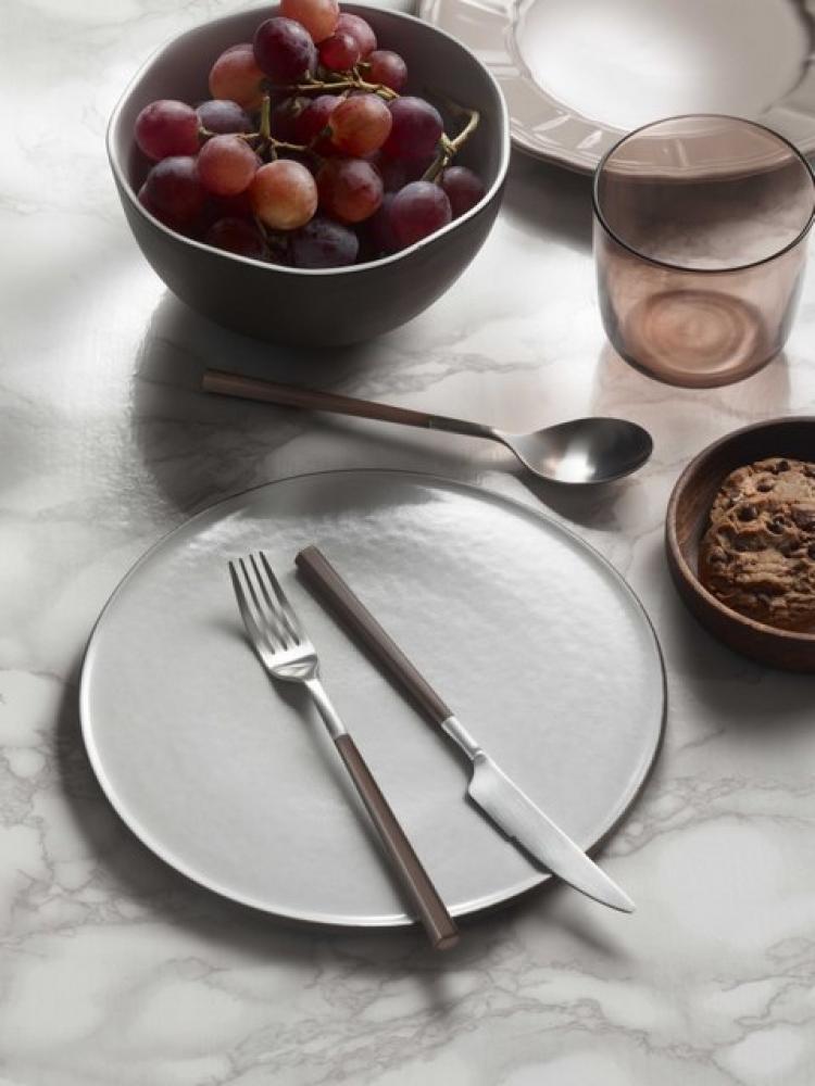HIVE MERLOT TABLE FORK, MATTE / WITH BROWN HANDLE, Pintinox