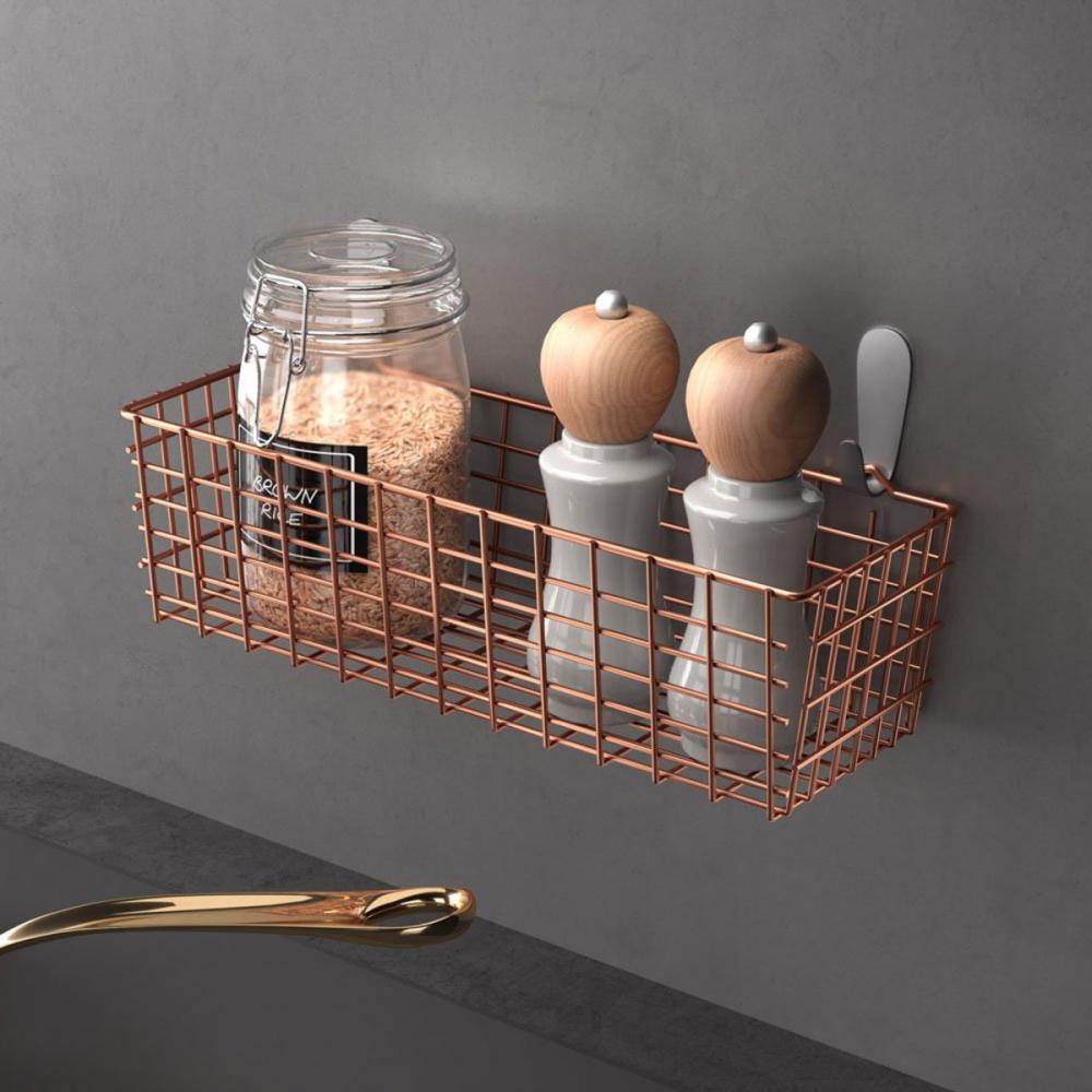 COPPER KOALA MULTI PURPOSE BASKET 33x12x19CM, COPPER COLOUR, STAINLESS STEEL, Metaltex