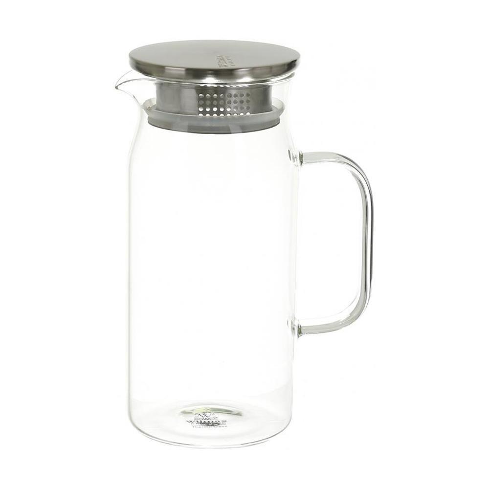 JUG WITH METALL LID 1000ML, GLASS, Wilmax