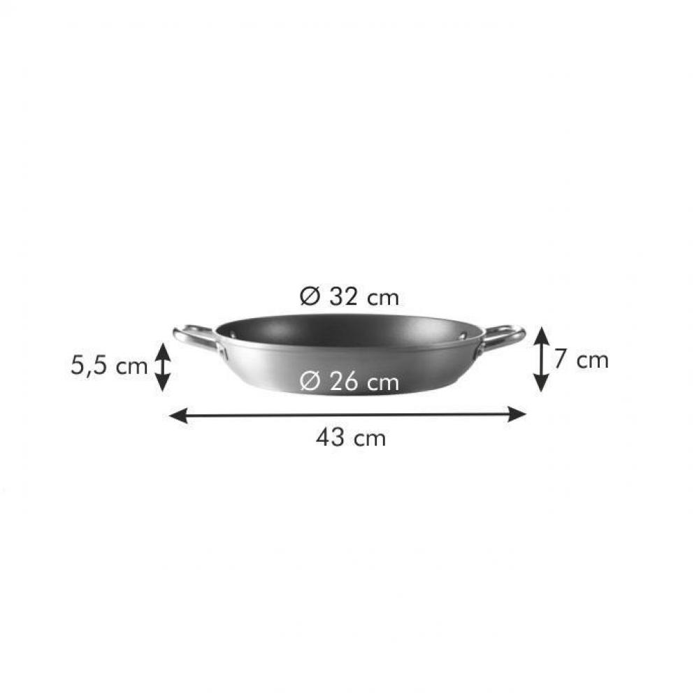 GRANDCHEF PAN 32CM W 2 GRIPS, INDUCTION, Tescoma