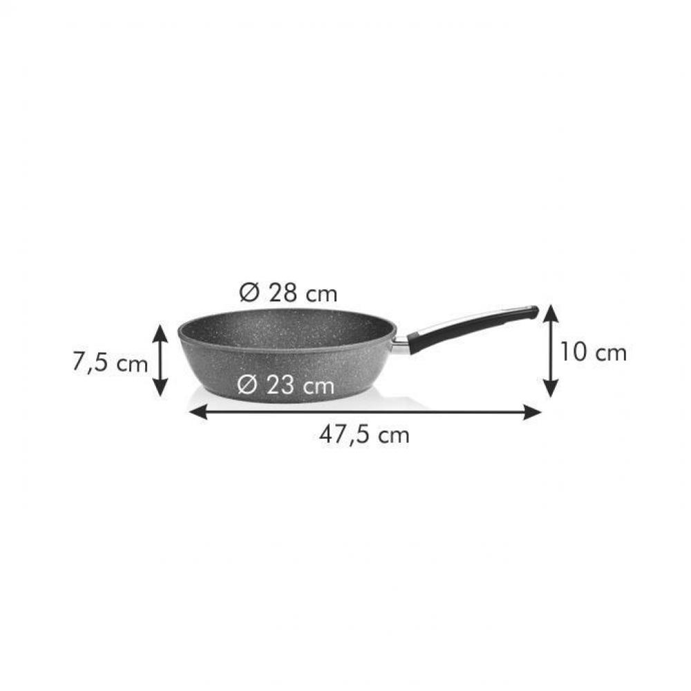 I-PREMIUM STONE DEEP FRYING PAN 28CM, INDUCTION, Tescoma