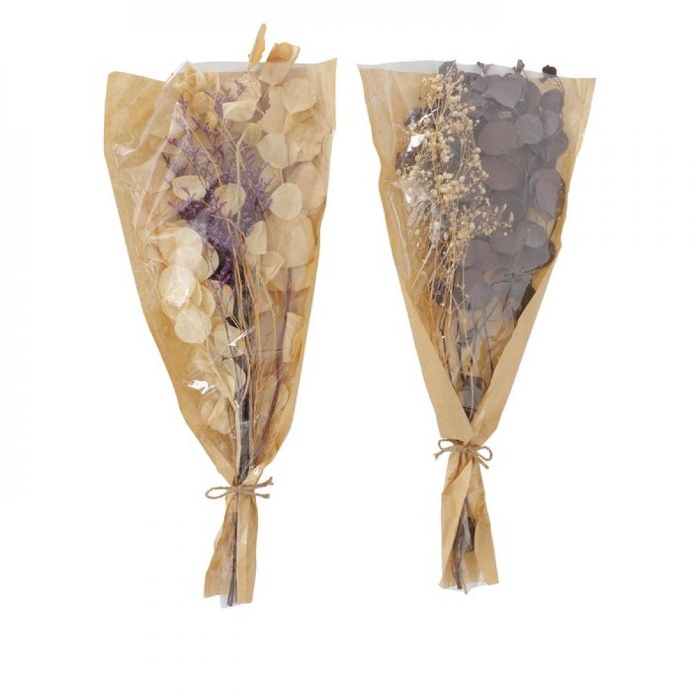 FLORELLA 4 ARTIFICIAL BOUQUET 2 ASS., GYPSOPHILA, EUCALYPTUS 63,00 CM, DRY FLOWERS COLOUR-MIX, Boltze
