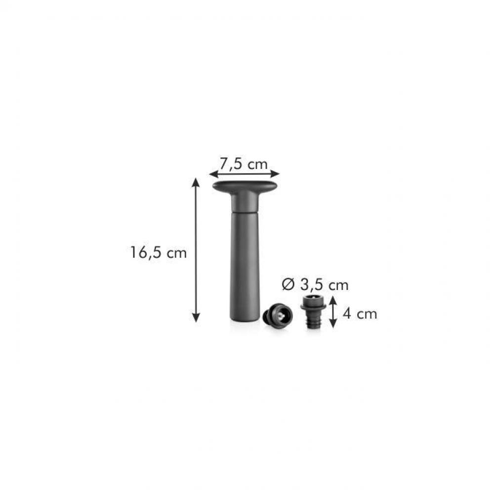 UNO VINO VACUUM PUMP W 2 STOPPERS, Tescoma