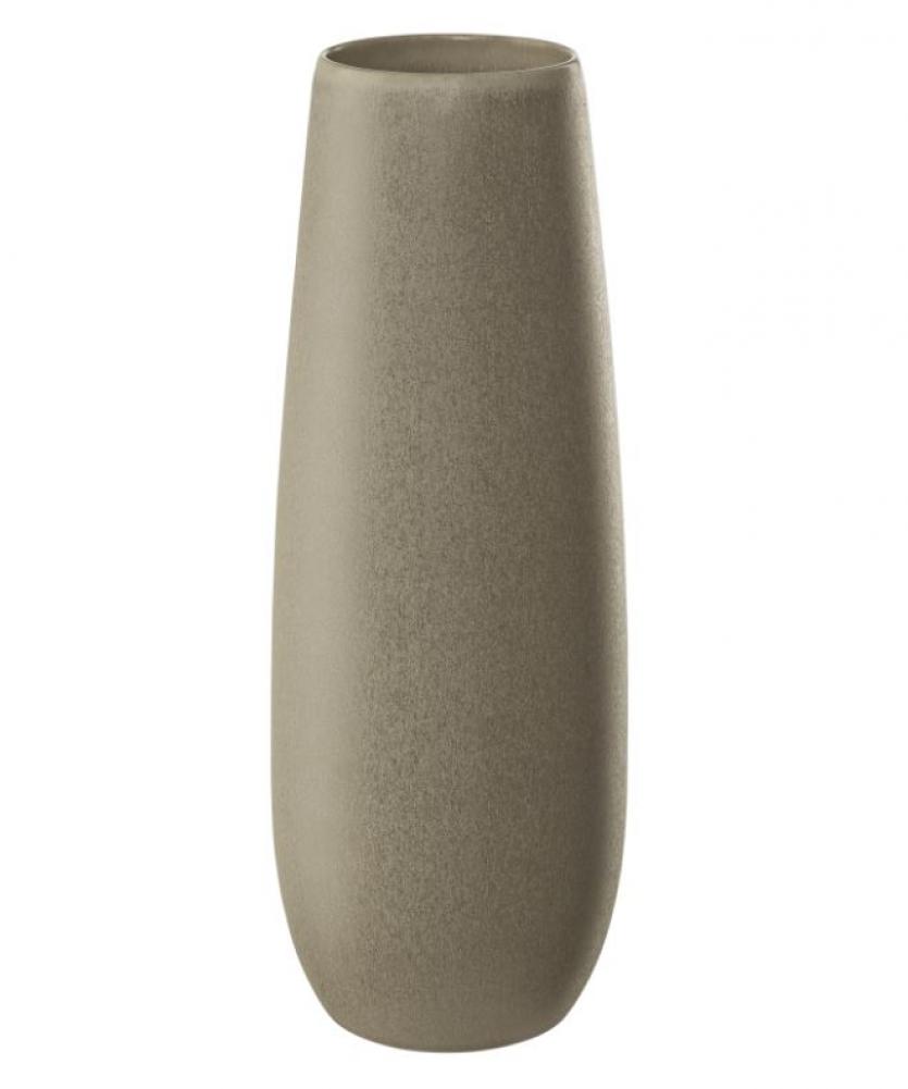 EASE VASE D6CM, H25CM, BROWN, MATTE, PORCELAIN, ASA Selection