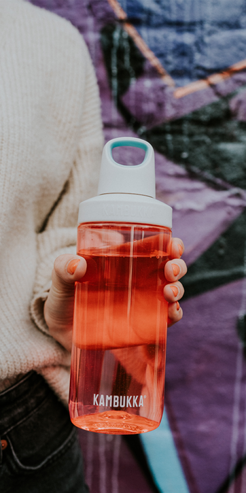 RENO ŪDENS PUDELE 500ML, ROZĀ, TRITAN PLASTMASA, Kambukka