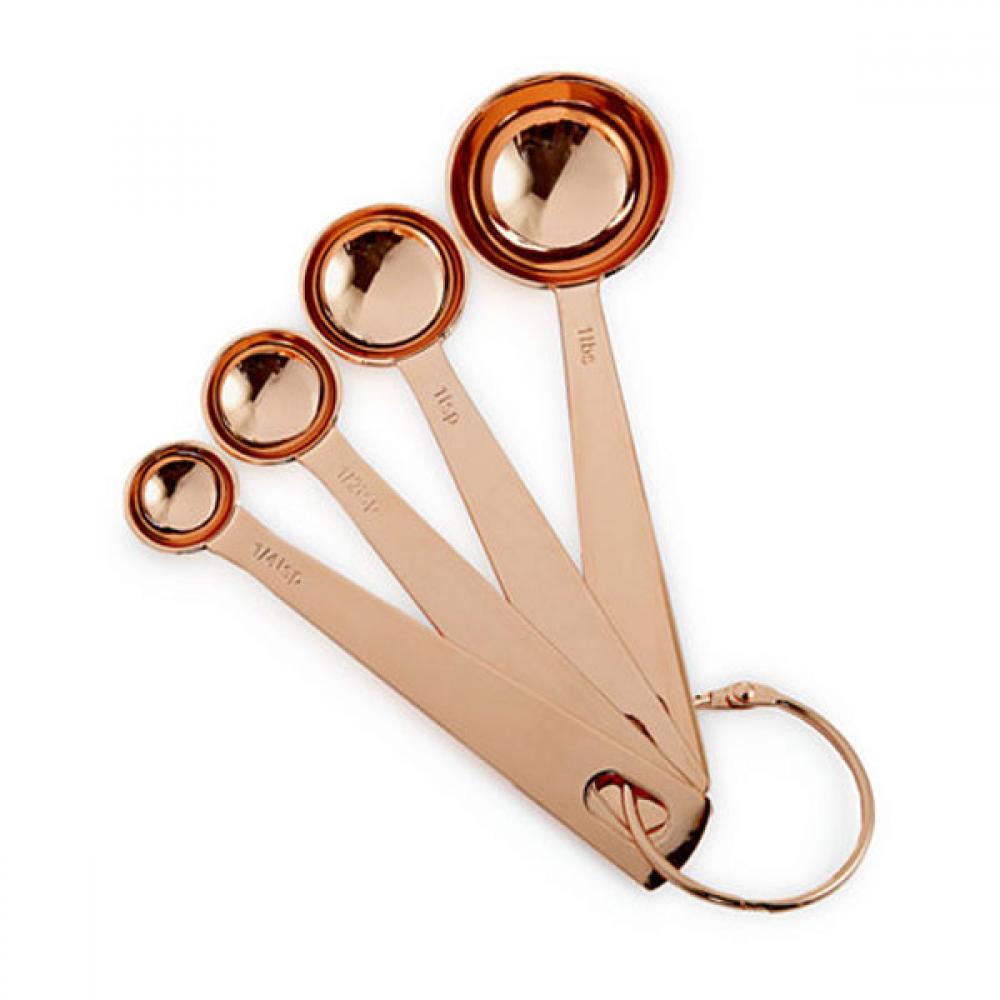 MASTERCLASS COPPER FINISH MEASURING SPOON SET 4PCS, Masterclass